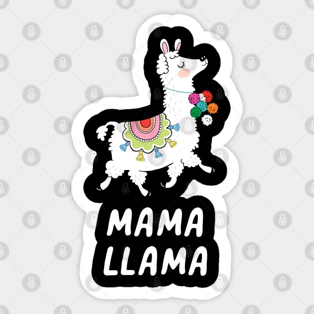 Mama Llama Sticker by SuperrSunday